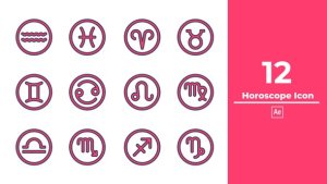 Videohive Horoscope Icon After Effect Elements template preview