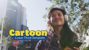 Cartoon Lower Thrid Premiere Pro template preview