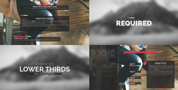 Lower Thirds Video Displays template preview
