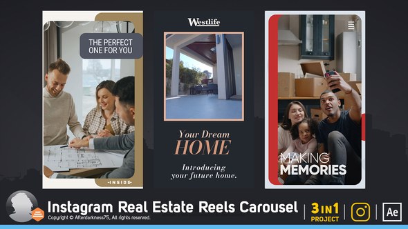 Videohive Instagram Real Estate Reels Carousel Product Promo template preview