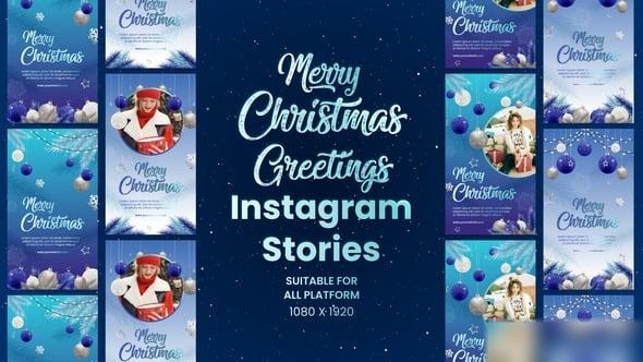 Videohive Christmas Season Celebration Instagram Stories Openers template preview