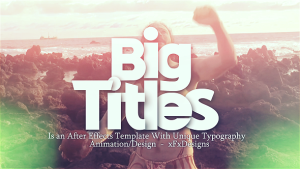 Big Titles Slideshow Typography - After Effects Project (Videohive) Video Displays template preview