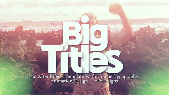 Big Titles Slideshow Typography - After Effects Project (Videohive) Video Displays template preview