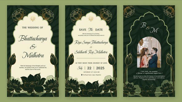 Videohive Indian Flower Wedding Invitation Openers template preview