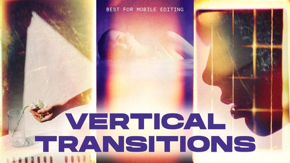 Vertical Transitions | Instagram Stories, Reels, TikTok, Shorts Premiere Pro template preview