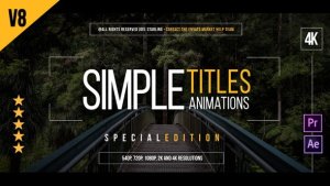 Videohive 45 Simple Titles v8 4K (Edition Special) Titles template preview