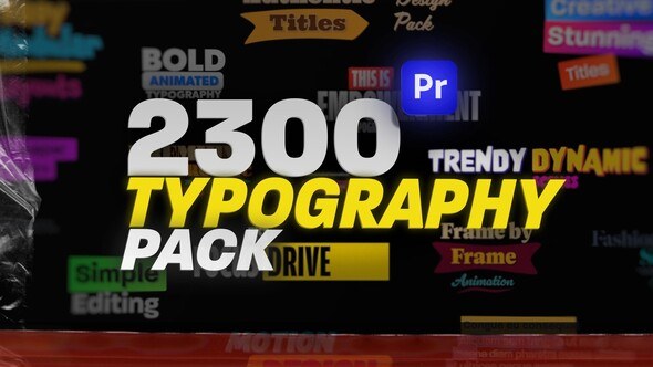 2300 Animated Typography Pack For Premiere Pro : Vintage, Bold, Corporate, Fashion, Quotes & More Premiere Pro template preview