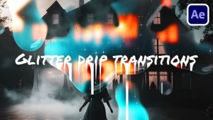 Videohive Glitter Drip Transitions Elements template preview