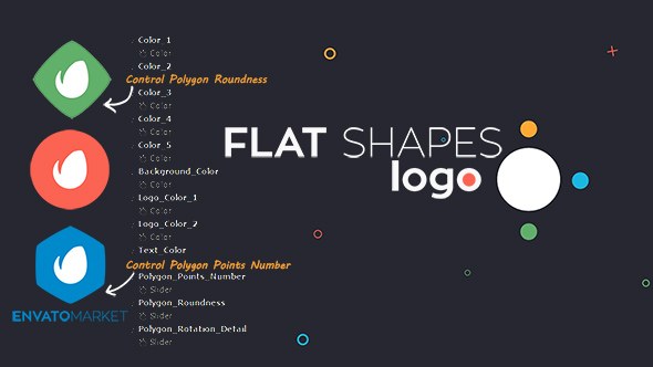 Videohive Flat Shapes Logo Logo Stings template preview