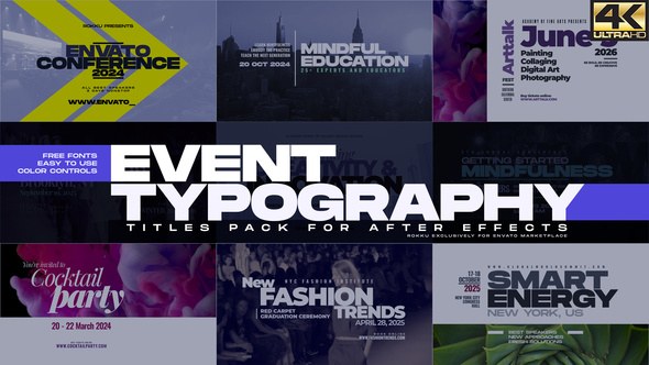 Videohive Event Typography 25270825 Titles template preview