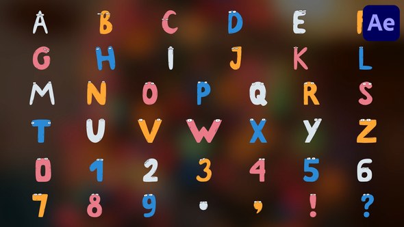 Videohive Characters Alphabet | After Effects Elements template preview