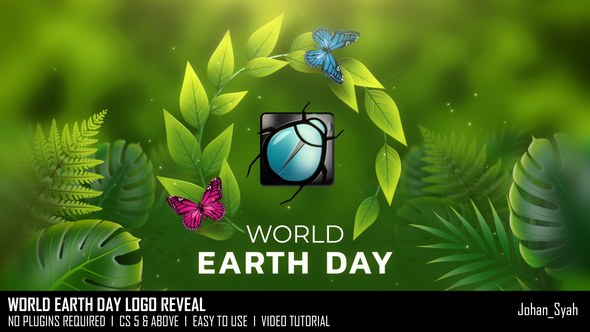 Videohive World Earth Day Logo Reveal Logo Stings template preview