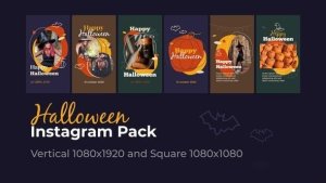 Videohive Halloween Instagram | Vertical and Square Openers template preview