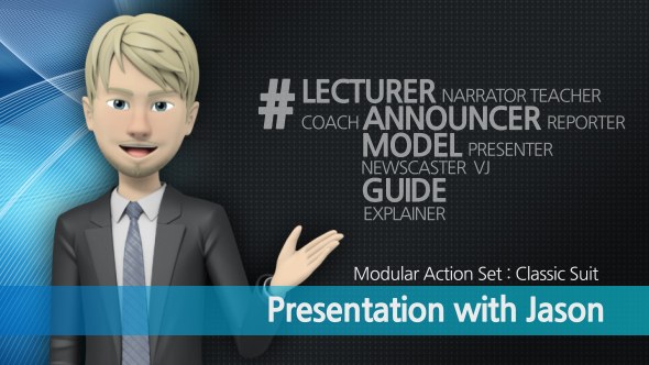 Presentation With Jason: Classic Suit Video Displays template preview