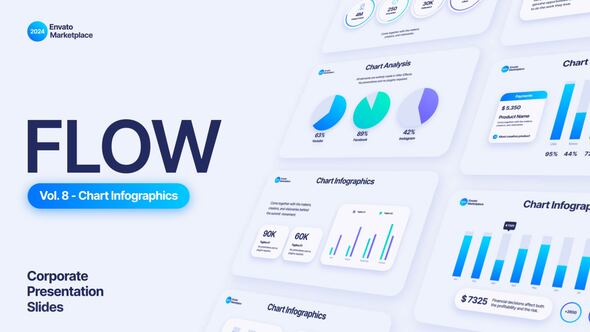 Videohive Flow - Chart Infographics Scenes Pack Infographics template preview