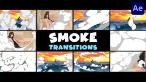 Videohive Seamless Cartoon Smoke Transitions | After Effects Elements template preview