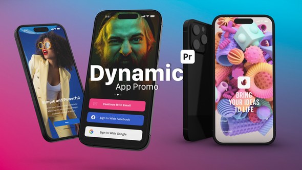 Dynamic App Promo for Premiere Pro Premiere Pro template preview