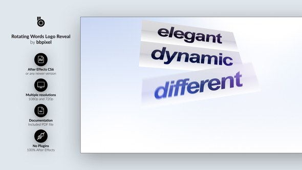 Videohive Rotating Words Logo Reveal Logo Stings template preview