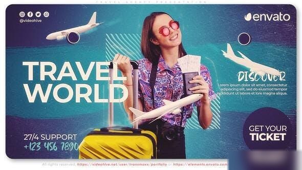 Videohive Travel Agency Presentation Openers template preview
