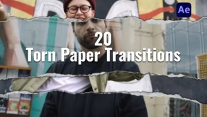 Videohive Torn Paper Transitions 59174333 Broadcast-packages template preview