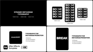 Videohive Dynamic Instagram Typography Titles template preview