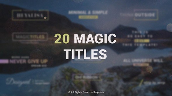 Essential // Minimal Simple Titles Pack Video Displays template preview