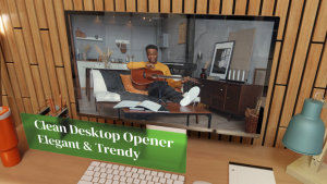 Clean Desktop Opener Premiere Pro template preview