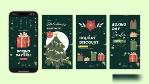 Videohive Boxing Day Sale Instagram Story Openers template preview