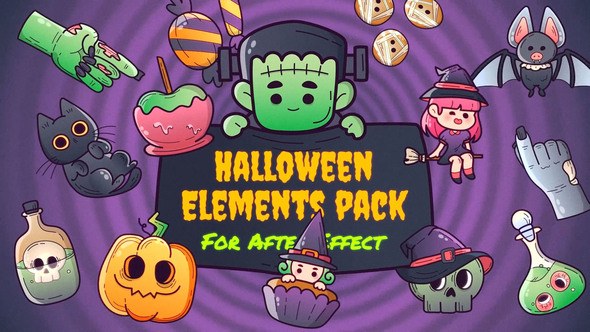 Videohive Halloween Animated Elements Elements template preview