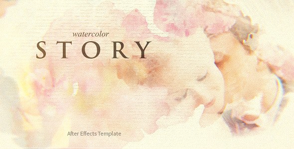 Videohive Watercolor Story Video Displays template preview