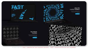 Videohive Dark Minimal Laptop Mockup Product Promo template preview