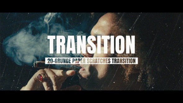 Videohive Grunge Paper Distressed Scratches Transitions Elements template preview