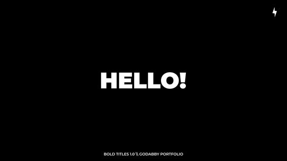 Videohive Bold Titles 1.0 | After Effects Titles template preview