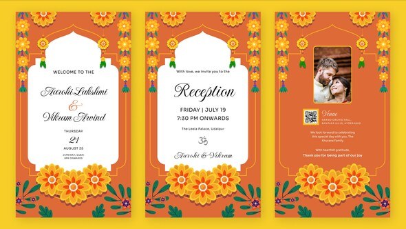 Videohive Indian Creative Wedding Invitation Openers template preview
