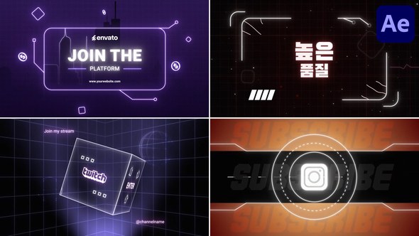 Videohive Hud Typography for After Effects Titles template preview