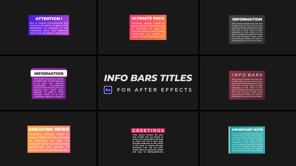 Videohive Info Bars Titles Titles template preview