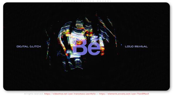 Videohive Digital Glitch Reveal Logo Stings template preview