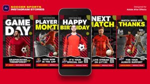Videohive Soccer Sports Instagram Stories Product Promo template preview