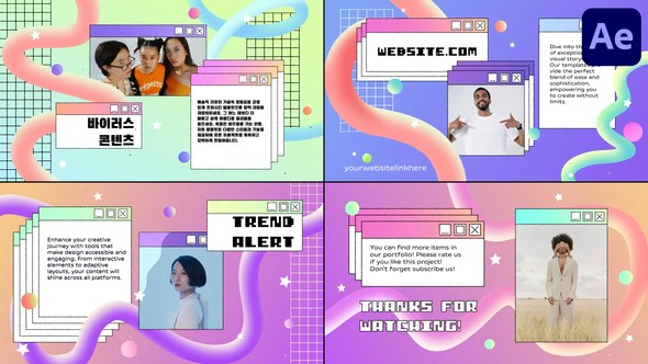 Videohive Pop Up Abstract Slides for After Effects Openers template preview