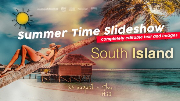 Summer Slideshow Video Displays template preview