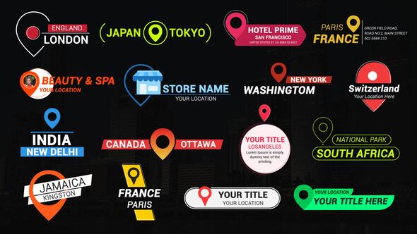 Videohive Modern Clean Location Titles Titles template preview
