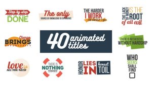 40 Animated Titles Video Displays template preview