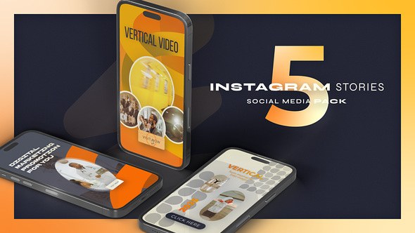 Videohive Vertical Marketing Stories Video Displays template preview