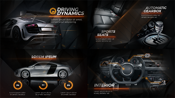 New Black Car Promo Video Displays template preview