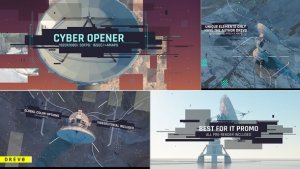 Videohive Cyber Opener/ Satellite Antenna/ IT Glitch/ 3D UI/Sci-fi Industrial/ Information Digital Technology Broadcast-packages template preview