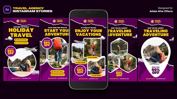 Videohive Travel Agency Instagram Stories Product Promo template preview