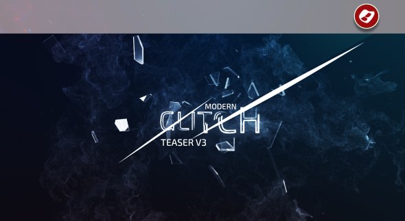 Modern Glitch MovieTeaser V3 Video Displays template preview