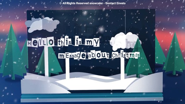 Videohive Christmas Popup Card Video Displays template preview