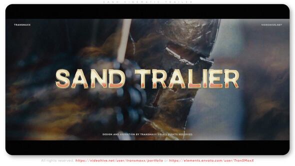 Videohive Sand Cinematic Trailer Openers template preview