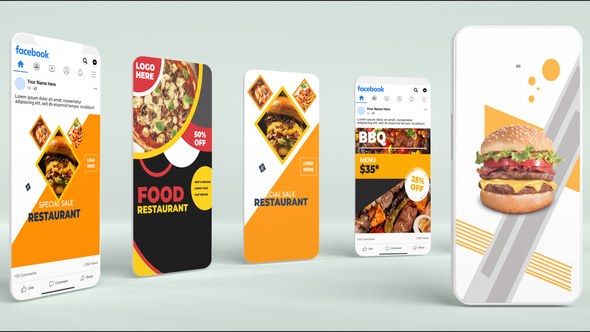 Videohive Food & Restaurant Promo Social B90 Product Promo template preview